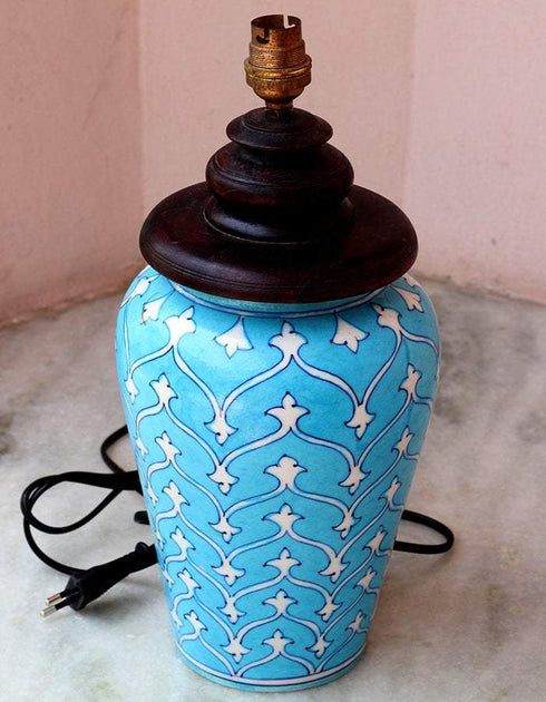 Blue Pottery 10 Handiya Lamp (Without Lampshade)